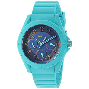 Watch strap (Strap + Case combination) Fossil ES4068 Silicone Turquoise 18mm